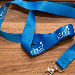 Blue PHA UK lanyard