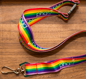 Rainbow PHA UK lanyard