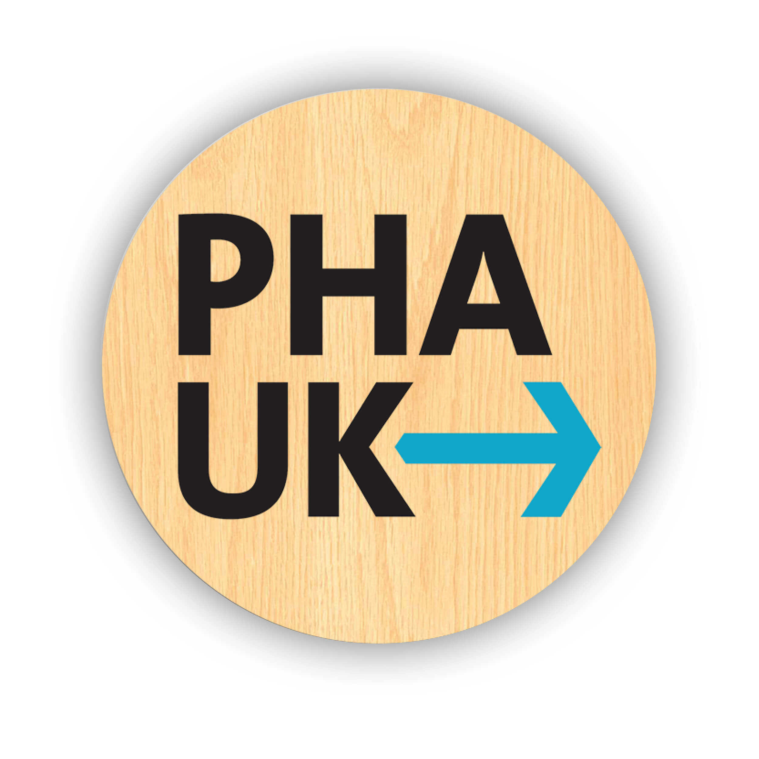 Wooden pin badge