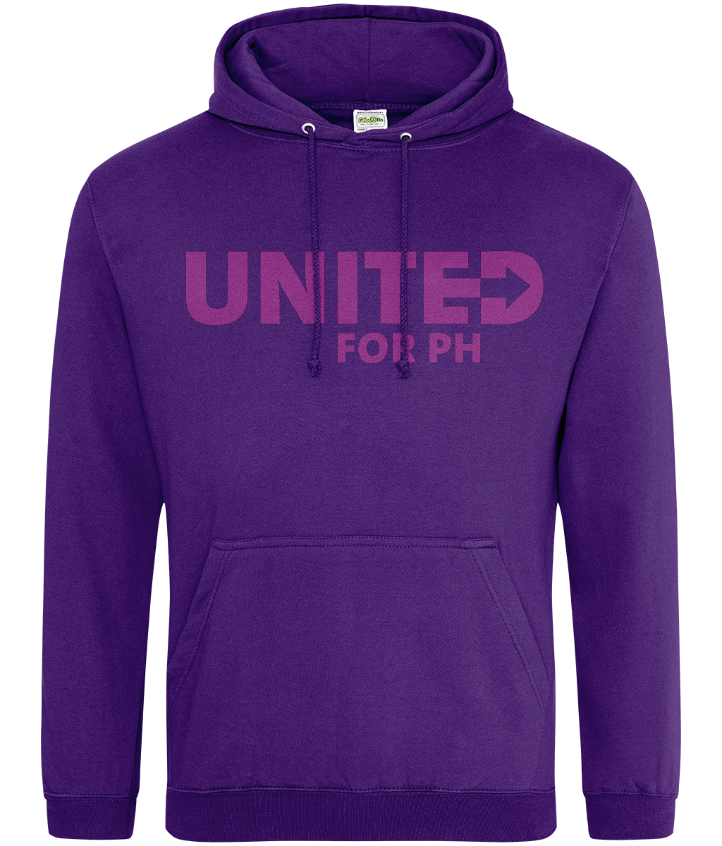 UNITED FOR PH cotton hooded jumper - male sizing, with lighter print